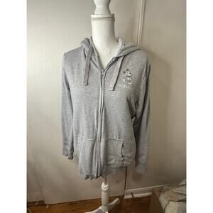 Walt Disney World Sherpa Gray Hoodie Size Large